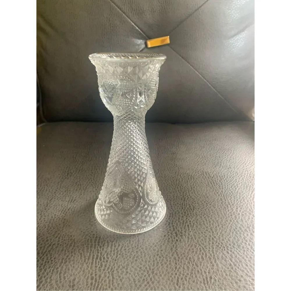 Vintage Avon Fostoria Candle Holder/Vase with Quilted Pattern
